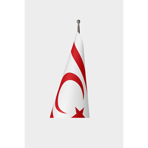Digital-Printed Official Indoor <b>Flag</b> <b>for</b> Northern Cyprus-3x5ft Aluminum <b>Pole</b> Polyester Banners Cloth Material - Product Image 3