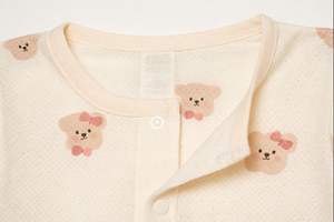 JALBEBE Woven 100% Cotton Long Sleeve <b>Baby</b> Romper Front Snap All-in-One Infant <b>Suit</b> Wholesale - Product Image 3