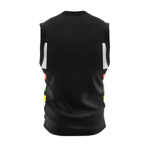 Maillots de basketball au design authentique à prix de gros, séchage rapide, respirants, antibactériens, sans manches, personnalisables pour hommes en polyester - Product Image 2