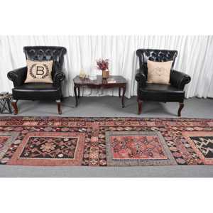 Vintage Rug, 3.2x11.9 ft <b>Runner</b> Turkish Rug, Kilim <b>Red</b> Black Ombr Rug - Product Image 2