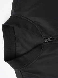 OEM Custom Men's Zipper Fashion Satin <b>Baseball</b> <b>Bomber</b> <b>Jacket</b> Classic Design Stand Collar Waterproof Breathable - Product Image 3