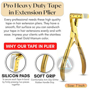 Alicates profesionales de alta calidad para extensiones de cabello de acero inoxidable, herramientas multifunción para extensiones de cabello con agarre de plástico - Product Image 5
