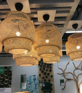 Usine du Vietnam artisanat abat-jour en rotin luminaire en bambou abat-jour suspendu au plafond pour la décoration de la maison - Product Image 2