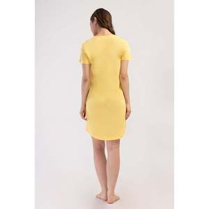 Túnica KADIN P.SUPREM O YAKA KISA KOL ETEGI OVAL CEPLI - SARI - SARI - Product Image 4