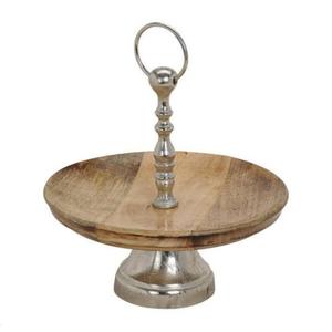 Magnifique support de service pour gâteau aux fruits de forme arrondie avec dessus en marbre blanc pour les fêtes de Noël et autres occasions de décoration - Product Image 6