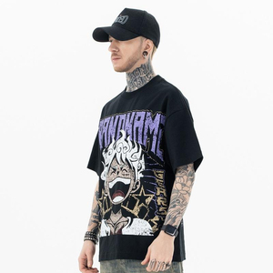 Camisetas personalizadas de alta calidad para hombres y niños Ventas directas de fábrica Diseño plano grande Peso pesado Hombro caído en blanco - Product Image 6