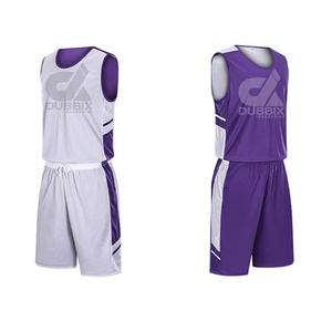 Conjunto de Uniforme de Baloncesto Personalizable, Reversible y Transpirable, 100% Poliéster Sublimado, con Letras en la Parte Delantera - Product Image 4