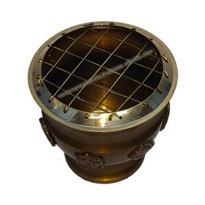 Luxe Offre Spéciale Antique En Laiton Charcoal Écran Brûleur D'encens En Métal Bakhoor Porte-Encens Avec Sept Chakra Conception - Product Image 2