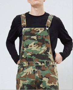 Unisex Overalls Jumpsuit Camouflage Denim 100% Cotton Front Flare Pocket Adjustable Breathable Costumes Straight <b>Jeans</b> Dungaree - Product Image 4