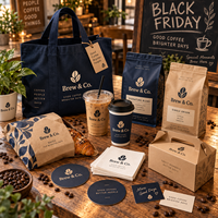 Casquettes de café et fournitures de marquage de café AT PACK pour la Black Friday |   Emballages de café avec logo personnalisé, tasses, sacs et ensembles de marchandises