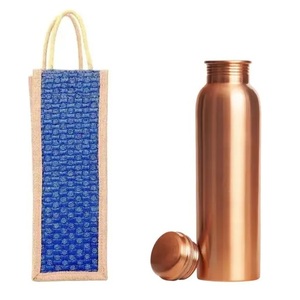 Antibacterial Copper <b>Water</b> <b>Bottle</b> with Jute Bag Highly Remarkable Drinkware Accessories Available with Specious Design <b>for</b> Sell - Product Image 4
