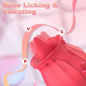 Rosa stimolatore del sesso per le donne Mini vibratore clitorideo stimolatore con 10 tipi di lingua leccare la lingua leccare rosa giocattolo - Product Image 3