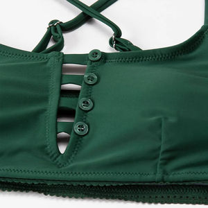 Conjunto de Tankini de Dos Piezas sin Tirantes para Mujer, Hecho a Medida, de la Mejor Calidad, Spandex/Algodón Resistente, Transpirable, Ropa Deportiva con Logotipo Frontal - Product Image 5