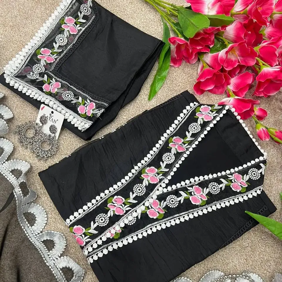 FULPARI nakış çalışmaları ile yeni tasarımcı pamuk ipek kurta embroidery ve dupatta nakış çalışmaları ile kadınlar için en son koleksiyon