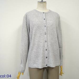 Wholesale Customizable 100% Cashmere Women's Round-Neck <b>Cardigan</b> Soft Comfortable Feel Casual Style <b>Button</b> Knitted Sweaters - Product Image 4