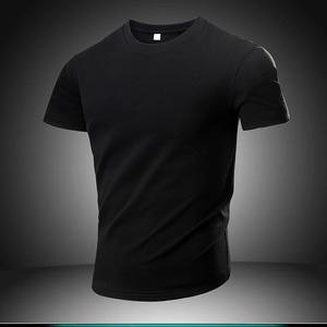 Camiseta de 100% algodón unisex con estampado de pantalla personalizado, diseño de cuello redondo, camiseta lisa del fabricante para hombres, Letra de tela peinada - Product Image 3