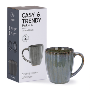 COSY & TRENDY Lot de 6 tasses à café en céramique 'Astera Ocean' - Product Image 2