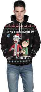 Sudadera con capucha de invierno con logotipo personalizado para hombre, diseño sólido ligero, Material polar, manga larga, tintes térmicos con estampado Digital navideño - Product Image 3