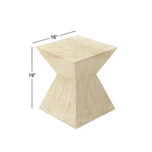 Lujo moderno nácar geométrico cuadrado superior extremo lateral mesa de acento Muebles personalizados a granel - Product Image 3