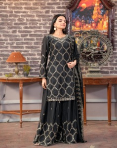 Traje bordado bohemio con cuello redondo de estilo lindo con secuencia lavable trabajo hasta la rodilla vestido largo tejido de verano - Product Image 1