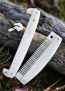 Elegante peine de hueso de camello de búfalo Modelo de patrón de moda para el peinado del cabello natural en salones Diseño de logotipo personalizado - Product Image 3