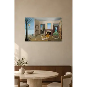 ภาพพิมพ์บนผ้าใบ "ฝันอันเหนือจริงในห้องเตาผิง" ของฟิดา อปเปีย - Product Image 3