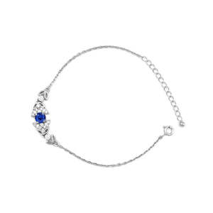 Pulsera y Brazalete de Diamantes Zarkan, Detalles Azules Vibrantes, Plata, Accesorio Elegante y con Estilo - Product Image 6