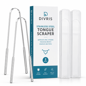 ที่ทำความสะอาดลิ้นรูปตัวยูสองด้าน Divris Copper เพื่อสุขอนามัยในช่องปาก - Product Image 5