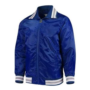Blouson de baseball en toile satinée personnalisé de haute qualité, style universitaire, réversible, coupe bomber, avec motif brodé vintage - Product Image 3