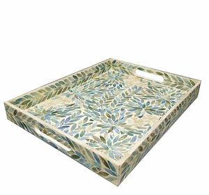 Vente chaude Fait À La Main Rectangle Personnalisé Mode De Luxe Bleu Alimentaire Servir Nacre Plaque De Falak World Export - Product Image 2