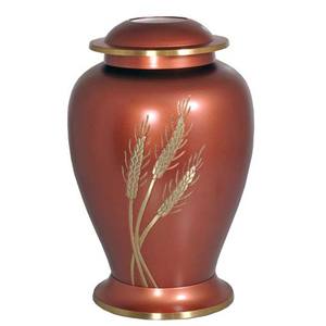 Urna de cremación grabada con acabado antiguo de latón, cenizas funerarias, calidad prémium, la más vendida, almacenamiento de cenizas humanos - Product Image 3