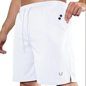 Marque privée Short d'entraînement pour homme Pantalon d'entraînement à taille élastique avec poche pour téléphone Vêtements de sport légers à motif solide à séchage rapide - Product Image 1