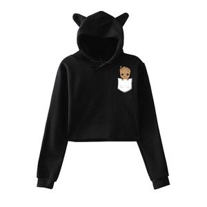 Sudaderas con capucha cortas para mujer al por mayor, sudaderas con capucha informales para mujer con cordones ajustables - Product Image 2