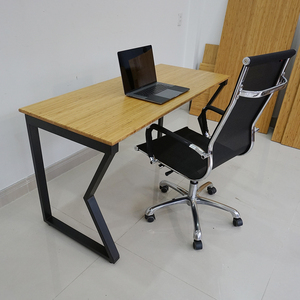 MBamboo 140x60cm <b>Desk</b> Simple Design <b>Standing</b> <b>Computer</b> <b>Desk</b> with Assembled Iron Legs for Bedroom for Home Office Use - Product Image 3