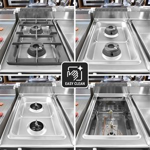 Table de cuisson à gaz - 14 kW - 2 brûleurs - avec étagère inférieure ouverte - Product Image 5