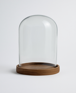 โถแก้วทรงกระดิ่งพร้อมฐานไม้เทียนหอมฝาครอบโดมหรูหราตกแต่งโต๊ะ - Product Image 5