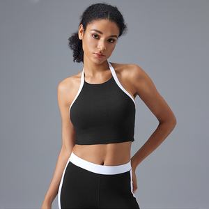 <span class=keywords><strong>Seyx</strong></span> Running Fitness Femmes Halter Sport Soutien-Gorge Antichoc Rembourré Entraînement Yoga Crop Tops Réservoirs avec Coussinets Intégrés - Product Image 3