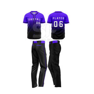 ชุดเบสบอลสำหรับผู้ชายเครื่องแบบทีมเบสบอลดีไซน์เย็บคงทน - Product Image 1