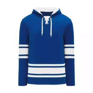 Sweat-shirt à capuche personnalisé pour homme, motif rayé, pour équipe scolaire de hockey sur glace, broderie, prix abordable - Product Image 5