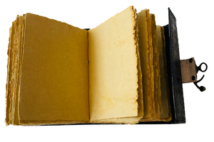 Celtic Dragon Embossed Handmade Black Genuine Leather Journal Deckle Edge Paper Spell Notebook Hardcover Diary With Antique Lock - Product Image 5