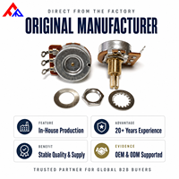 Haute stabilité 3 broches CTS le même A500K B500K A250K B250K potentiomètre et potentiomètre en cuivre pour guitare électrique basse