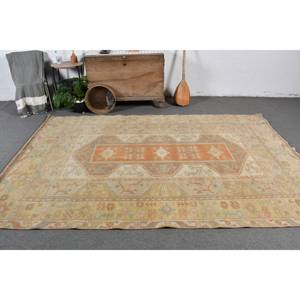 พรมขนทะเลสีเบจสีส้มสไตล์วินเทจขนาด6 x 9,3ft ผืนใหญ่ทรงสี่เหลี่ยมผืนผ้าสไตล์คลาสสิกสำหรับห้องโถงพรมยางสำหรับห้อง - Product Image 2