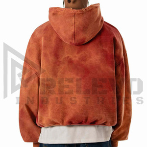 Sudadera Oversize de Hombros Caídos, de Secado Rápido, Transpirable, con Lavado Ácido, de Forro Polar de Primavera, 100% Algodón, 2 Piezas, con Logotipo Personalizado, de Alta Calidad para Hombre - Product Image 2