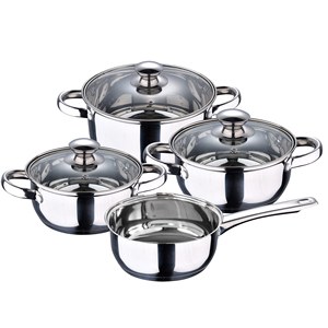 Set di pentole San Ignacio in acciaio inox da 7 pezzi + set di 3 padelle (16/20/24 cm) - Product Image 4