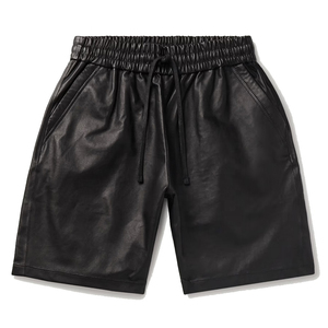High Quality Men's Casual Wear Comfortable Genuine Leather <b>Shorts</b> Solid Waterproof Breathable Low Price Hot <b>Shorts</b> for Sale - Product Image 6