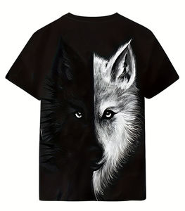 Camisetas sin Mangas Extra Grandes de Algodón Pesado Estilo Hip Hop para Hombre, Diseño de Manga Desgastada, Estampado Animal de Calidad, 100% Algodón en la Parte Delantera - Product Image 1