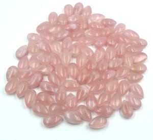 Cuarzo Rosa Natural al por Mayor, Gema Rosa Suelta en Forma de Pera, Cabujón de 20-12 mm para la Fabricación de Joyas, Certificado por EGL - Product Image 1