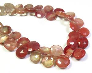 Andesine Labradorite Corte facetado 9-10mm Natural Red Heart Gems Beads 8 \ "Strand of Loose Gemstones Categoría de producto - Product Image 3