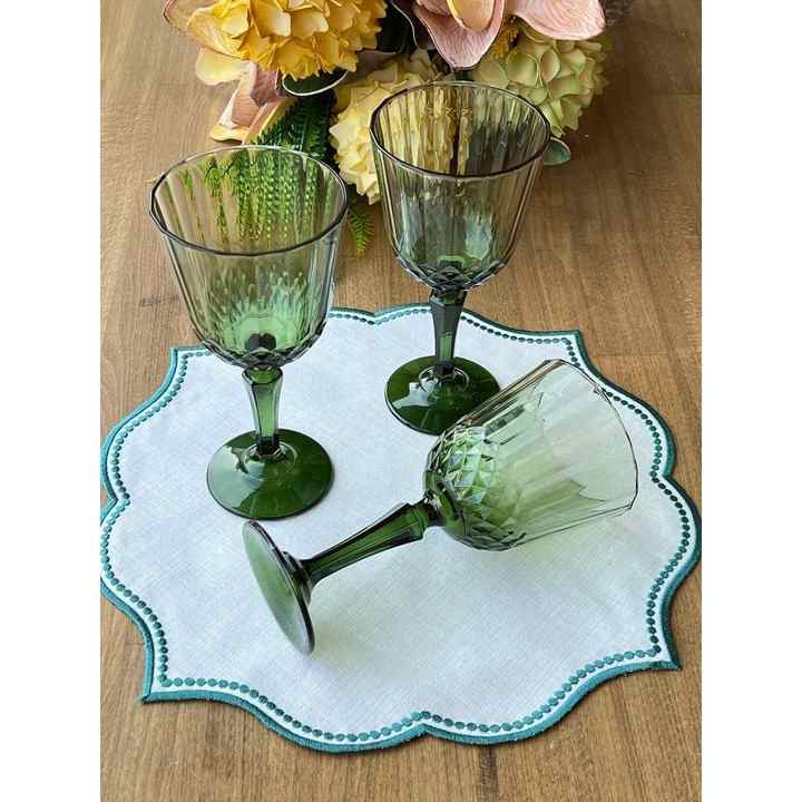 Bella Crystal Goblet Green Set of 6