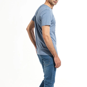 Vente en gros de modèles d'été oversize à manches courtes pour hommes en tissu peigné T-Shirts-100 coton respirant imprimés sur mesure - Product Image 2
